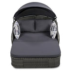 GO 79.9 Outdoor Sunbed with Adjustable Canopy, Daybed With Pillows