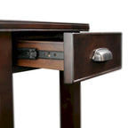 Leick Home 10507 Laurent One Drawer End Table with Shelf, Chocolate Cherry