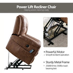 PU leather Power Recliner Lift Chair and Massage Sofa Remote Easy Control