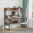 47 InchesComputer Desk with Hutch and Bookshelf, Home Office Desk