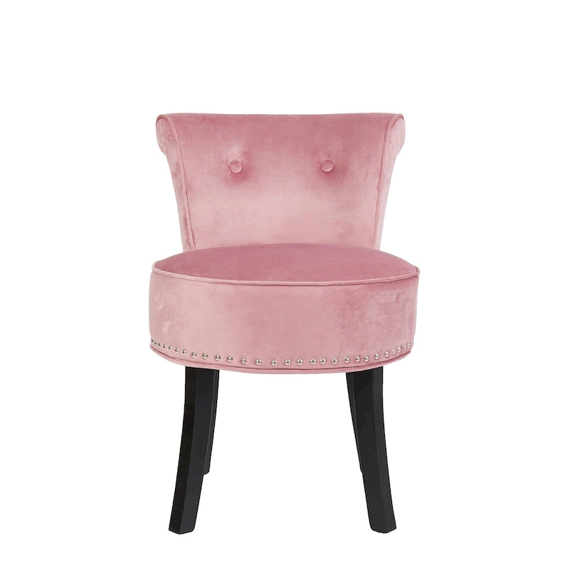27.5 Tall Solid Wood Vanity Stool Chair - 27.5 H X 19 W X 11.8 D