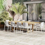 Amazonia Brown Oval Teak Wood Outdoor Dining Table with Extension - 87 in. L x 47 in. W x 29 in. H