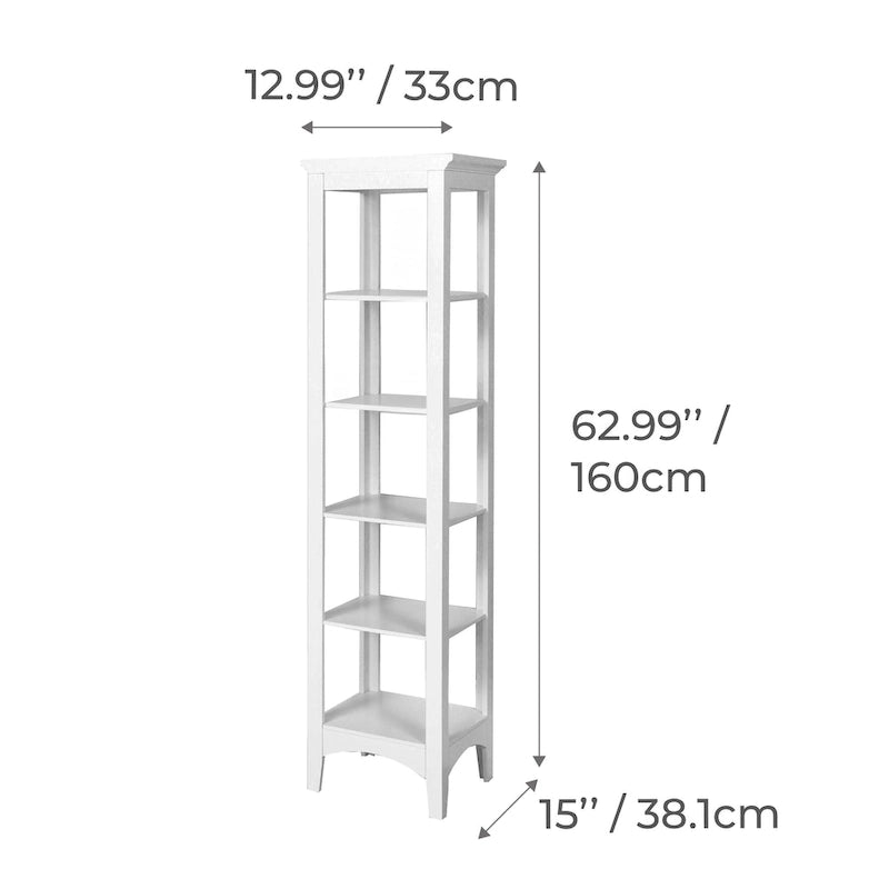 Teamson Home Madison Freestanding Linen Tower - 13L x 15W x 63H