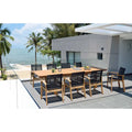 LifestyleGarden Set da pranzo da esterni 9 pz con finitura in teak - 9 pezzi