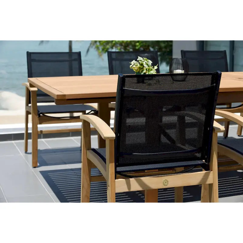 LifestyleGarden Set da pranzo da esterni 9 pz con finitura in teak - 9 pezzi