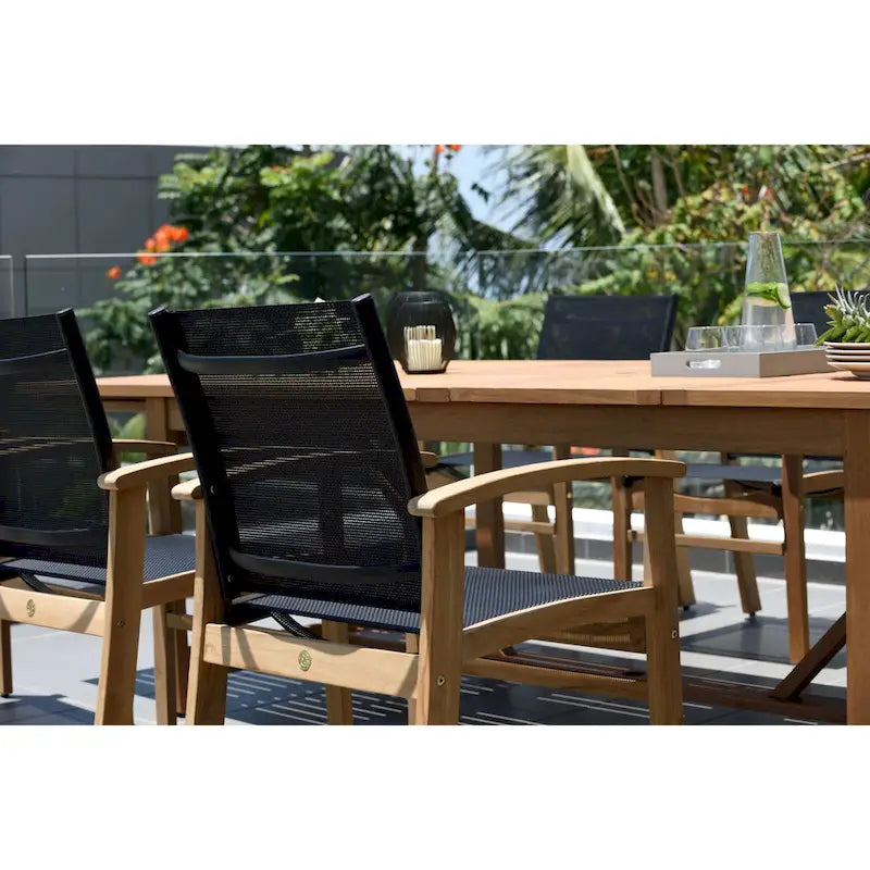 LifestyleGarden Set da pranzo da esterni 9 pz con finitura in teak - 9 pezzi