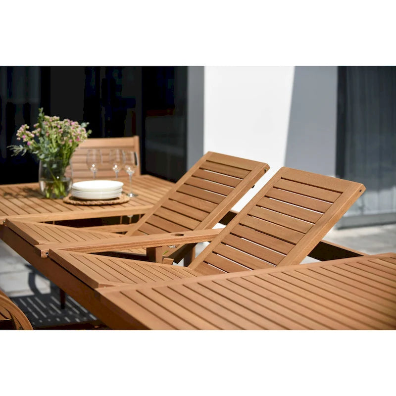 LifestyleGarden Set da pranzo da esterni 9 pz con finitura in teak - 9 pezzi