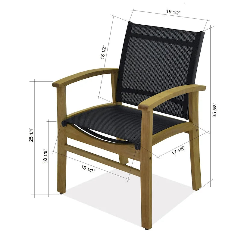 LifestyleGarden Set da pranzo da esterni 9 pz con finitura in teak - 9 pezzi