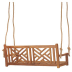 Chic Teak Chippendale Teak Wood Double Porch Swing, 60 inch