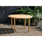 Amazonia Panthrep Round Outdoor Patio Solid Teak Dining Table