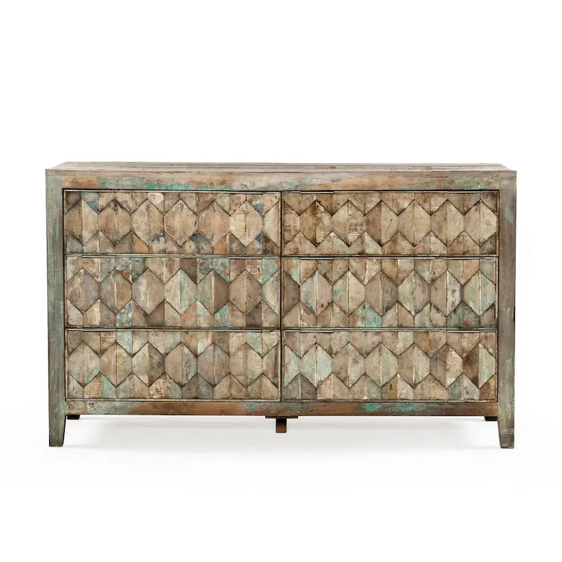 Cassettiera Cordoba in Teak Riciclato Vintage
