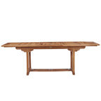 Tavolo da pranzo da esterno allungabile semi-ovale in legno di teak Chic Teak West Palm, da 71 a 94 pollici (solo tavolo)