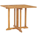 Chic Teak Hatteras Square Teak Wood Outdoor Folding Patio Table, 35 Inch (table only)