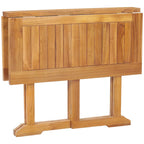 Chic Teak Hatteras Square Teak Wood Outdoor Folding Patio Table, 35 Inch (table only)