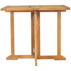 Chic Teak Hatteras Square Teak Wood Outdoor Folding Patio Table, 35 Inch (table only)