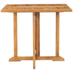 Chic Teak Hatteras Square Teak Wood Outdoor Folding Patio Table, 35 Inch (table only)
