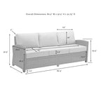Crosley Bradenton 7Pc Outdoor Wicker Sofa Set - 151 W x 163 D x 32.5 H