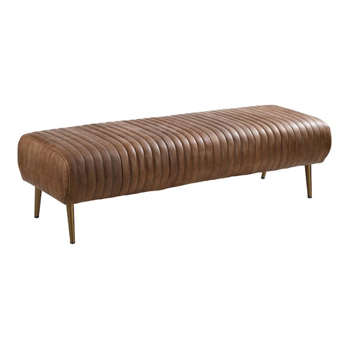Panca moderna Aurelle Home in pelle a coste