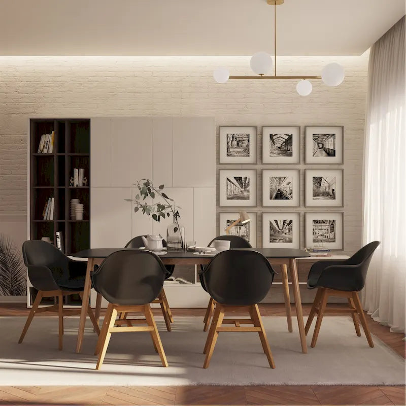 Set da pranzo da interno Midtown Concept 7 pezzi in legno certificato FSC