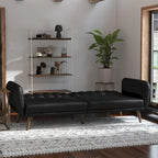 The Novogratz Brittany Faux Leather Futon Sofa Bed