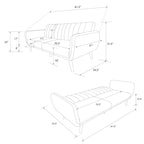The Novogratz Brittany Faux Leather Futon Sofa Bed