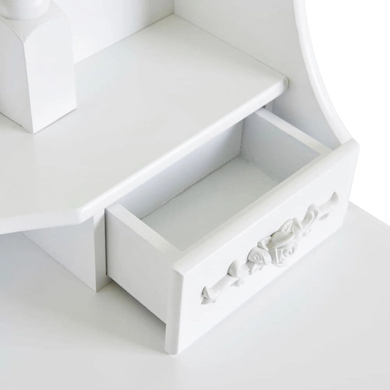 Modern Concise 4-Drawer Makeup Vanity Table and Stool Set