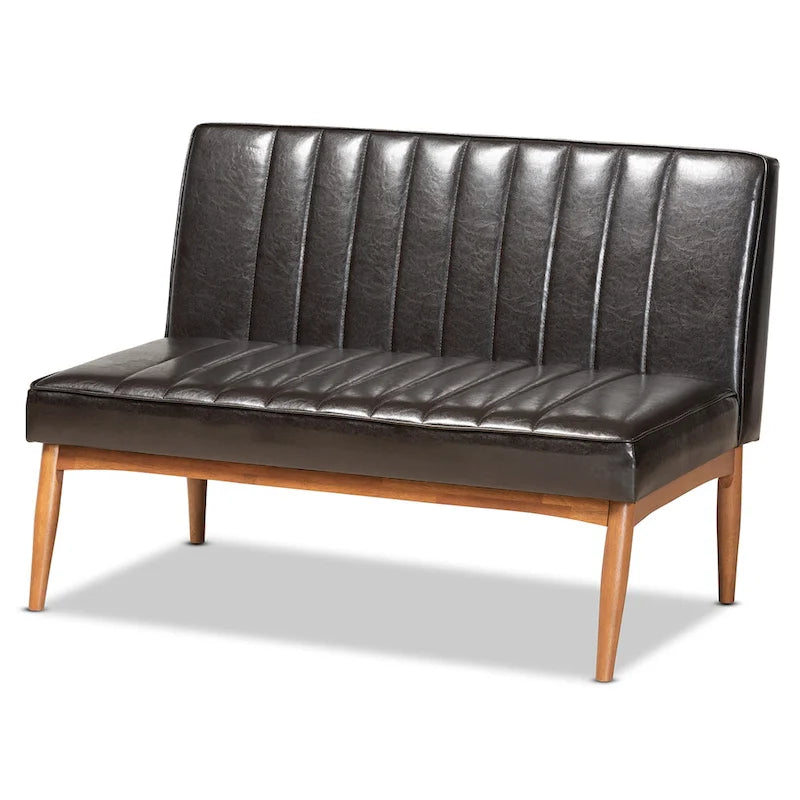 Daymond Mid-Century Modern 2-Piece Dining Nook Banquette Set