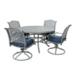 South Ponto 5-piece Aged Bronze Aluminum Round Dining Set with Swivel Chairs by Havenside Home