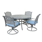 South Ponto 5-piece Aged Bronze Aluminum Round Dining Set with Swivel Chairs by Havenside Home