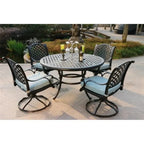 South Ponto 5-piece Aged Bronze Aluminum Round Dining Set with Swivel Chairs by Havenside Home