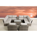 12 Piece Rattan Sectional Seating Group with Cushions