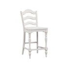 Magnolia Manor Antique White Weathered Bark 5 Piece Gathering Table Set