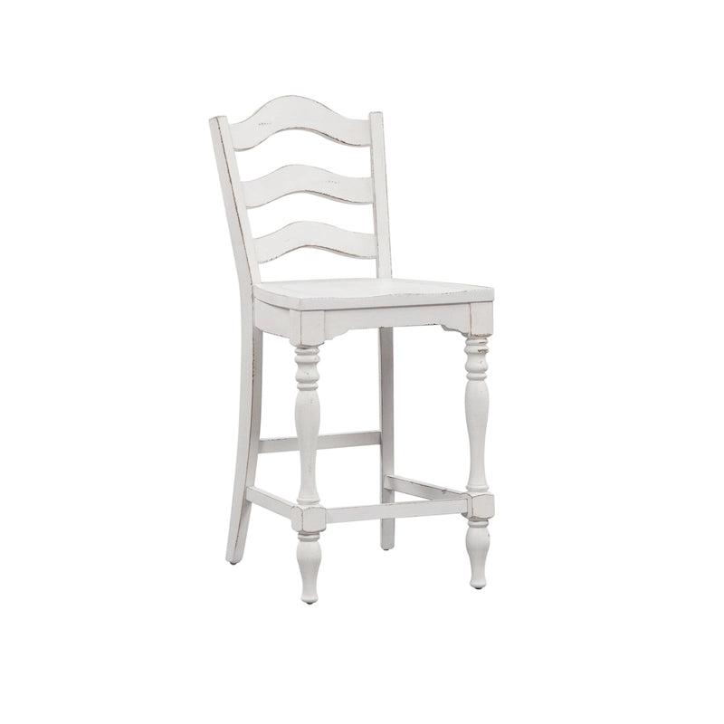 Magnolia Manor Antique White Weathered Bark 5 Piece Gathering Table Set