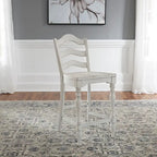 Magnolia Manor Antique White Weathered Bark 5 Piece Gathering Table Set