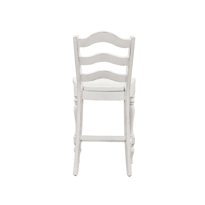 Magnolia Manor Antique White Weathered Bark 5 Piece Gathering Table Set