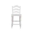 Magnolia Manor Antique White Weathered Bark 5 Piece Gathering Table Set