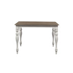 Magnolia Manor Antique White Weathered Bark 5 Piece Gathering Table Set
