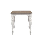 Magnolia Manor Antique White Weathered Bark 5 Piece Gathering Table Set