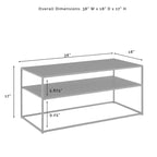 Crosley Braxton Coffee Table - 38 W x 18 D x 17 H