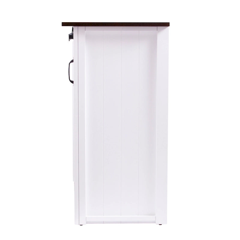 SEI Furniture Livendale White Kitchen Island w/ Storage