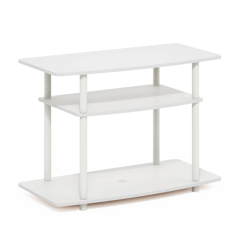 Furinno Turn-N-Tube No Tools 3-Tier TV Stands, Columbia Walnut/Black