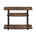 Furinno Turn-N-Tube No Tools 3-Tier TV Stands, Columbia Walnut/Black
