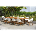 Amazonia Hawaii White 11 piece Extendable Rectangular Patio Dining Set - 11 Piece