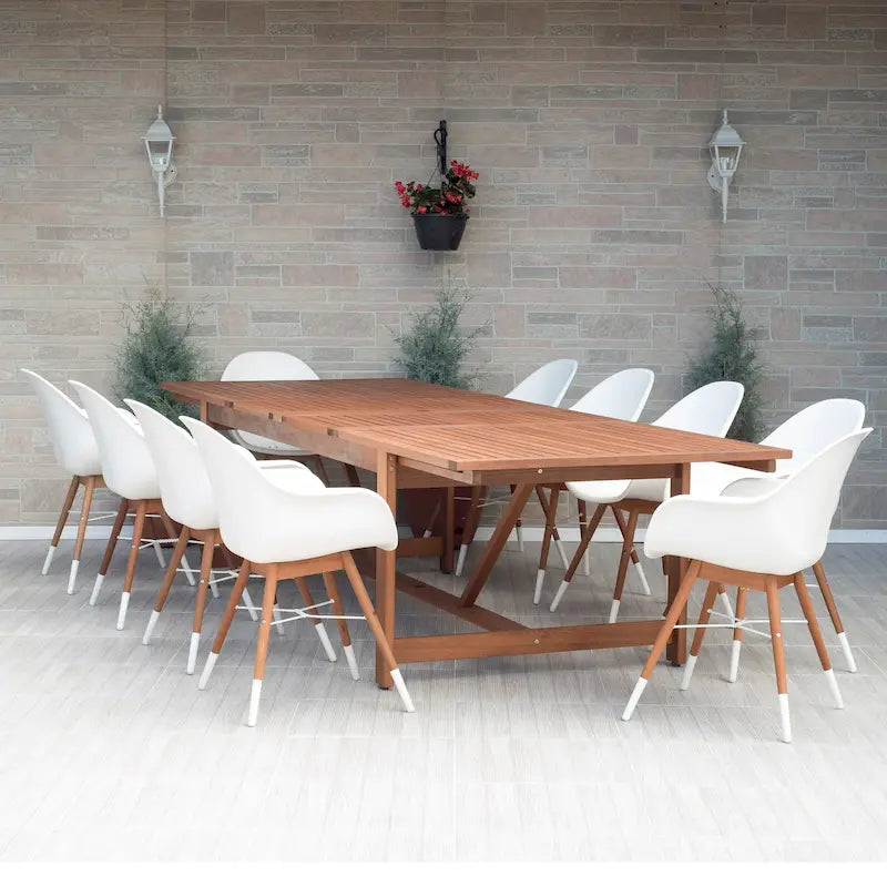 Amazonia Bonita 11 piece Extendable Rectangular Patio Dining Set