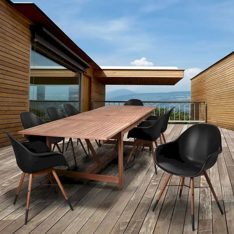 Amazonia Bonita 11 piece Extendable Rectangular Patio Dining Set