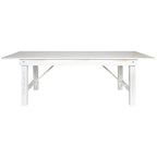 8' x 40 Rectangular Antique Rustic Solid Pine Folding Farm Table - 96D x 40W x 30H