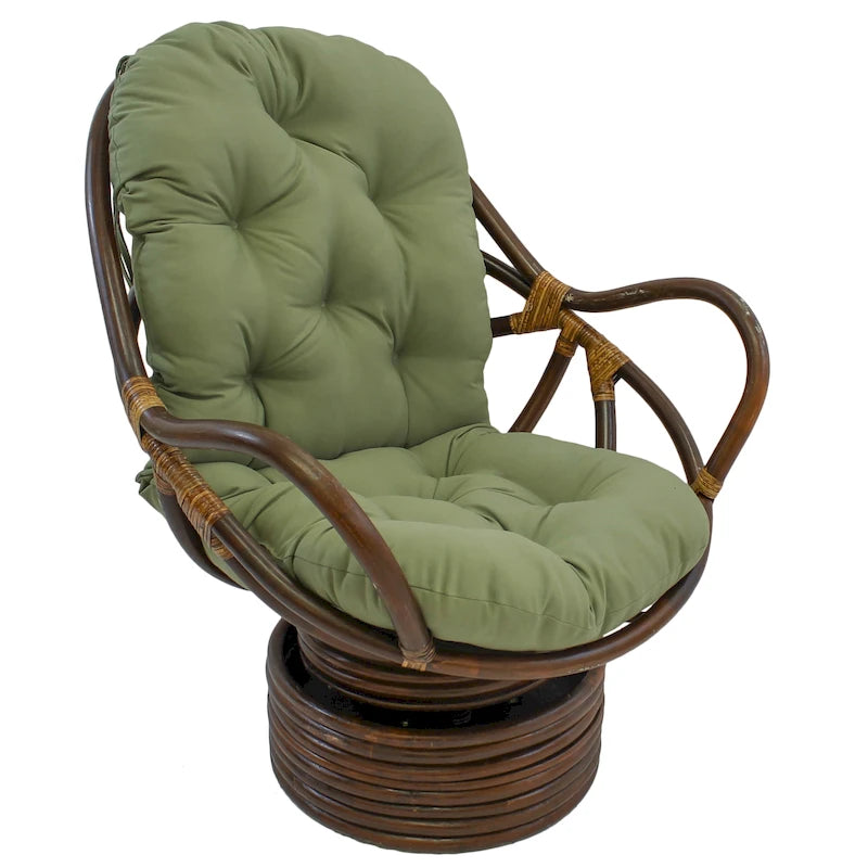 48-inch by 24-inch Twill Indoor Seat/Back Rocker Cushion (Cushion Only) - 48 x 24