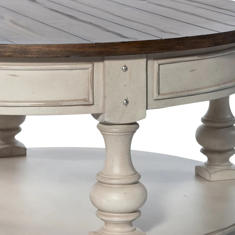Morgan Creek Antique White Opt 3 Piece Set (1-Cocktail 2-End Tables)
