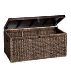 SEI Furniture Keene Espresso Woven Hyacinth Trunk Coffee Table