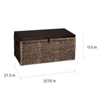 SEI Furniture Keene Espresso Woven Hyacinth Trunk Coffee Table